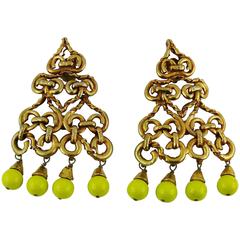 Christian Lacroix Vintage Oversized Dangling Earrings 5