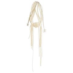 Chanel Pearl multi strand Waterfall Necklace Runway collection 9