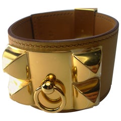 Hermès Collier De Chien Bracelet Gold plated Hadware  / Brand New 