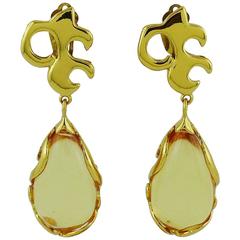 Yves Saint Laurent YSL Vintage Arabesques Dangling Earrings