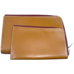 Rare Hermès Remix duo Wallet Barénia leather / Brand New 4