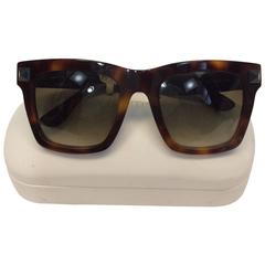 Valentino Tortoise Rockstud Square Sunglasses