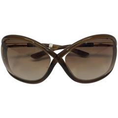 Tom Ford Brown Oversized Sunglasses