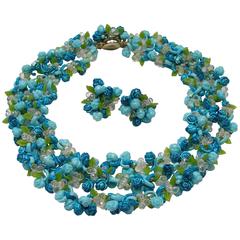 EXCEPTIONAL Dior Germany Vintage necklace & Earings clips / Year 1966 3