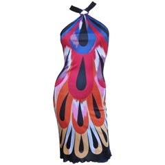 1990s Missoni Silk Halter Dress