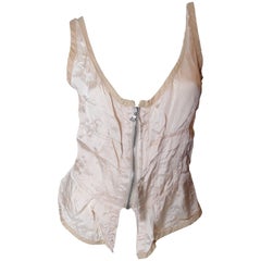 Prada Pale Pink Zip Up Bustier 