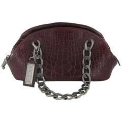 CHANEL Bowling Bag 'PARIS-NYC' Collection in Bordeaux Crocodile Leather 6