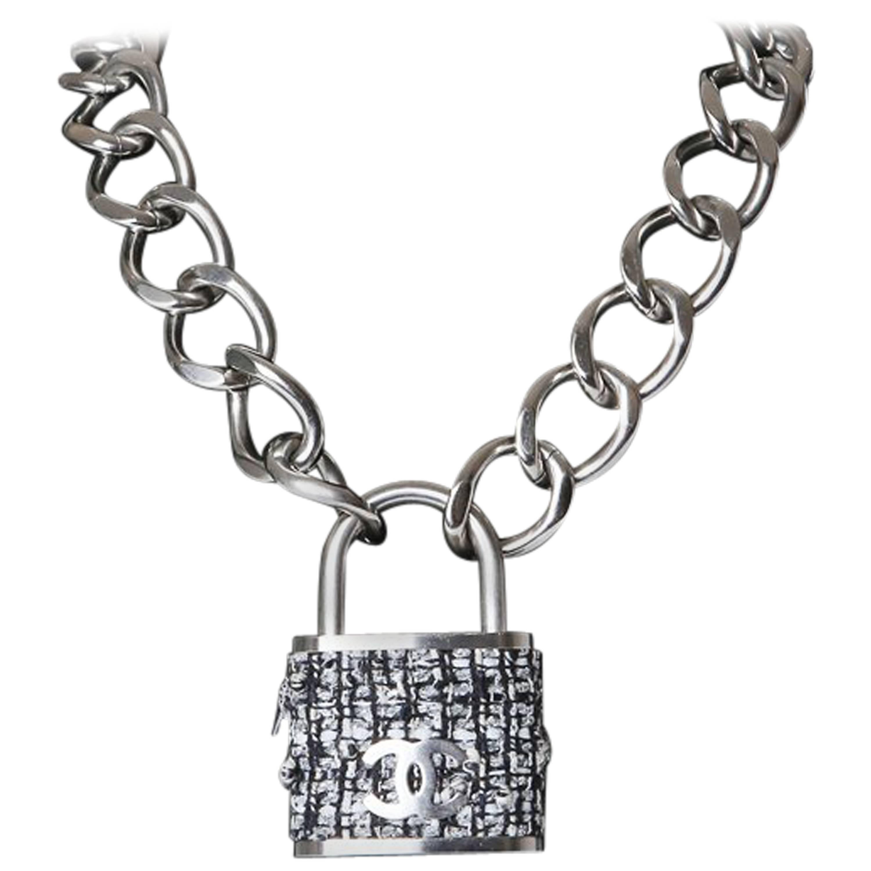 Chanel Boucle Padlock Necklace at 