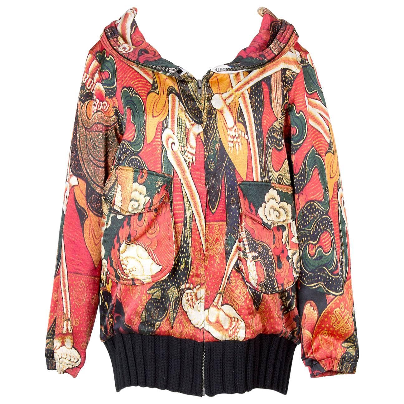 Vivienne Tam Relaxed Bomber Jacket with Skull Motif circa 1990s