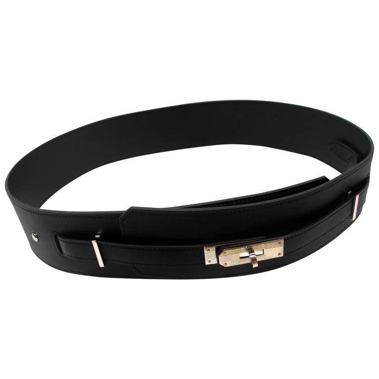 Hermès Piano Belt black box leather / Brand New For Sale at 1stdibs