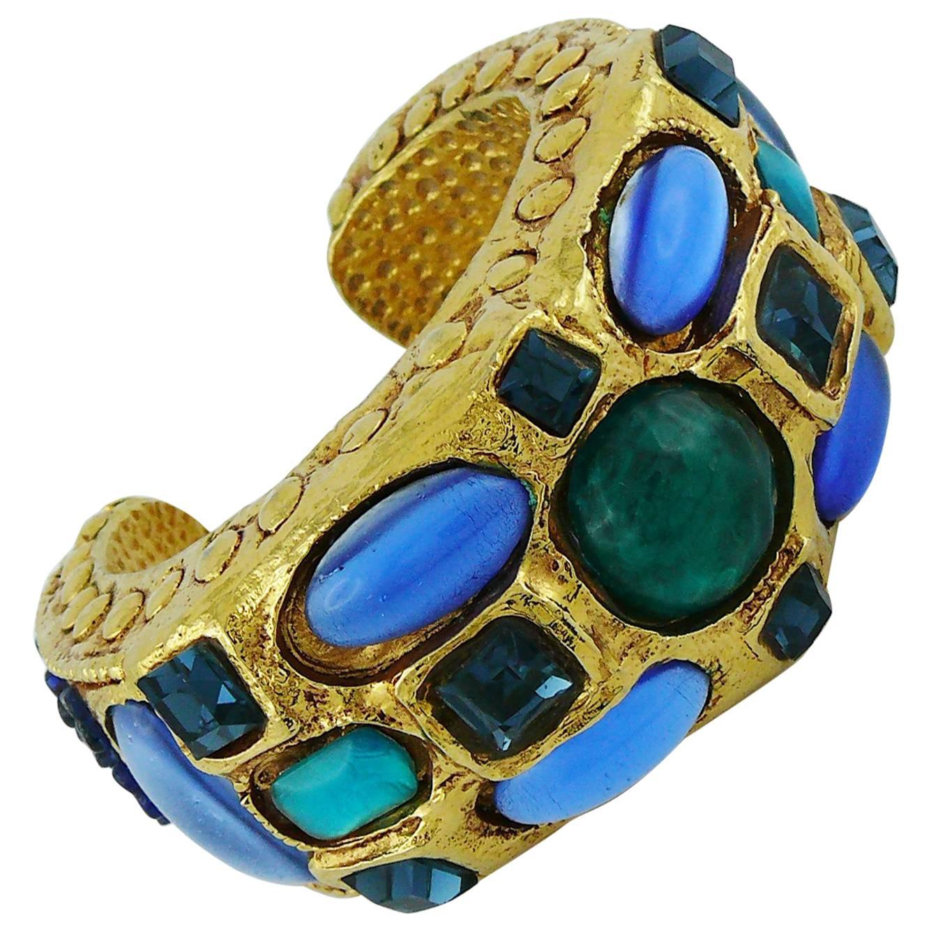 Kalinger Vintage Jewelled Cuff Bracelet