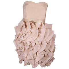 Blush Pink Marchesa Notte Ruffled Dress 10