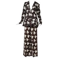 Biba Wool "Cat" Suit, Trouser and Sweater Set, circa 1960s/1970s