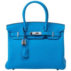 New in Box RARE Hermes Birkin 30 Verso Zanzibar/Malachit Bag