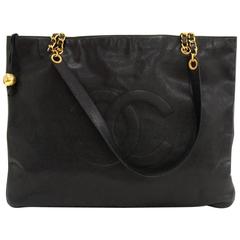 Chanel Black Caviar Leather XLarge Shopping Tote Bag 9
