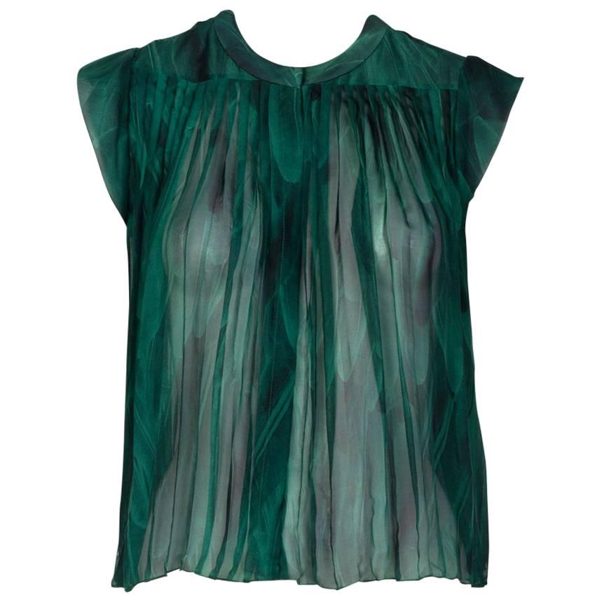 GIAMBATTISTA VALLI  Silk Chiffon Blouse  For Sale