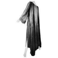 Un raro e precoce abito Jeanne Lanvin Haute Couture in chiffon e raso A. Winter 1920