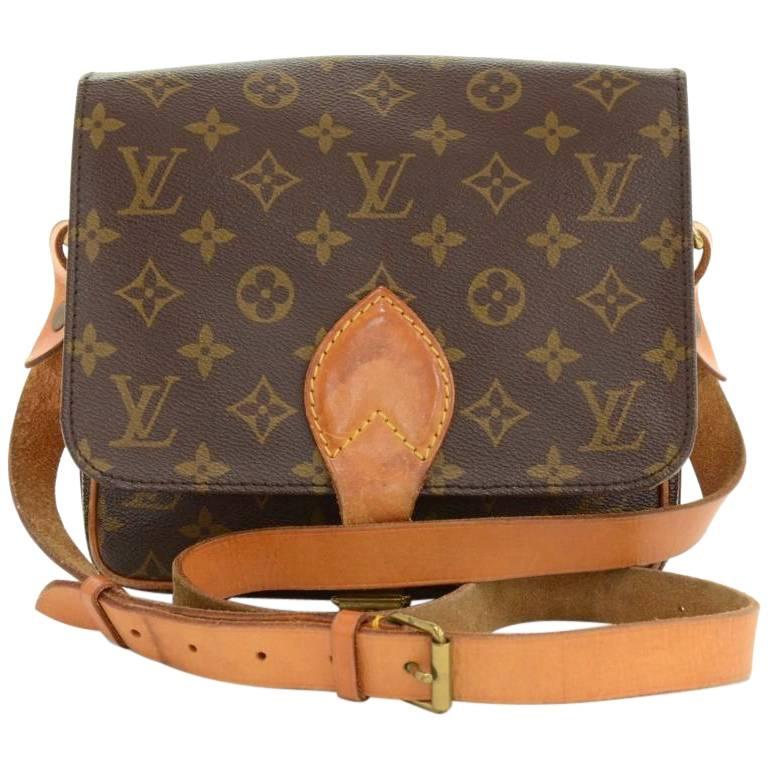 Vintage Louis Vuitton Cartouchiere MM Monogram Canvas Shoulder Bag