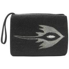 Lisa MinaudiĆØre Black Stingray Skin Clutch Bag 12