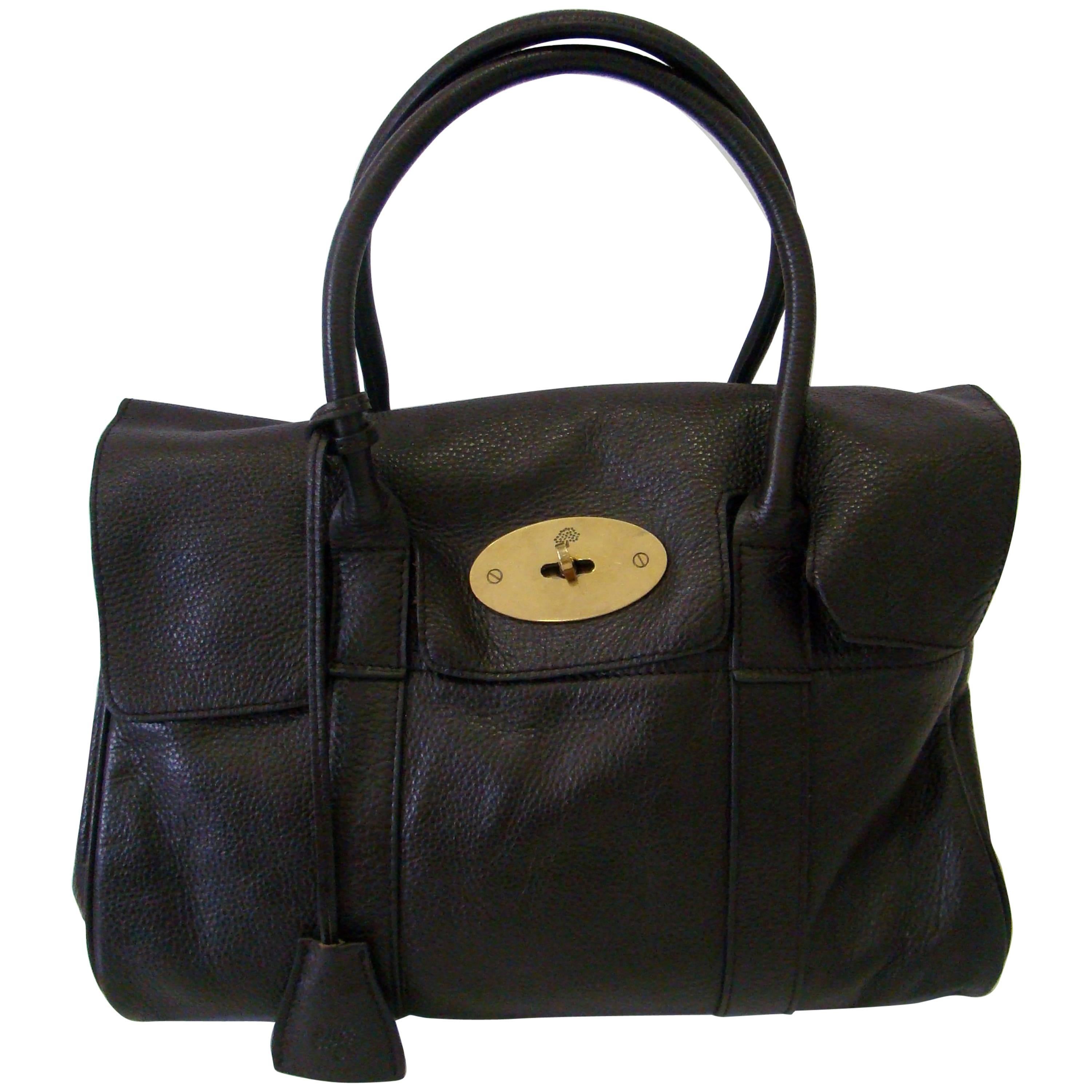 Mulberry Genuine Brown Leather Tote Bag For Sale