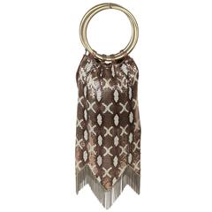 Whiting & Davis Metal Mesh Finged Evening Bag 7