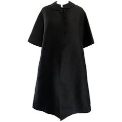 1950s Betty Rose Black 3/4 Sleeves 50s Vintage Trapeze Swing Opera Jacket 9