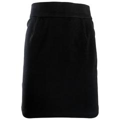 1990s Thierry Mugler Black High Waisted VIntage 90s Stretch Mini Pencil Skirt 3
