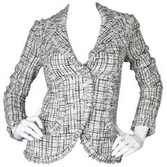 Chanel 2006 Black & White Tweed Jacket sz FR34