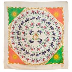 1930s Rare Hermes Silk Scarf 5