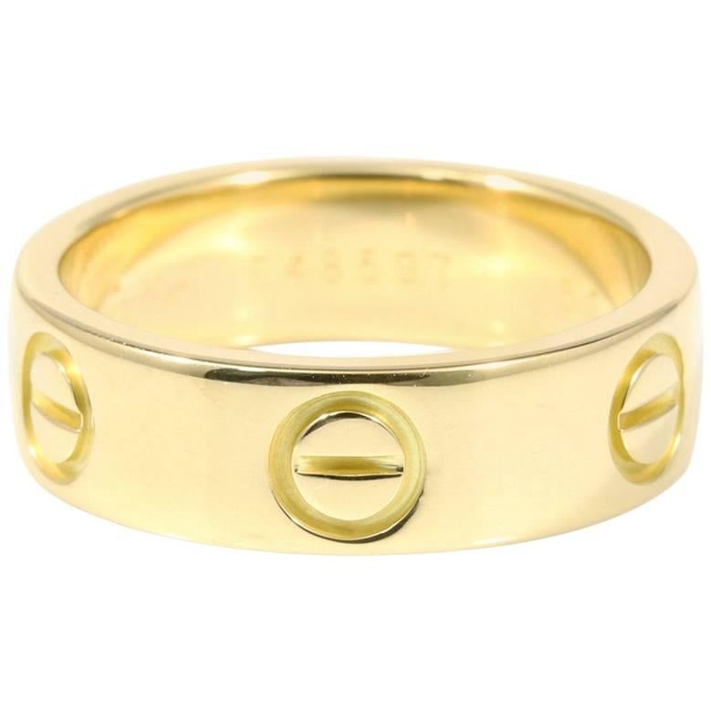 CARTIER 18KYG Yellow Gold Love Ring US5.5 EU51  For Sale
