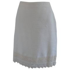 Genny by Gianni versace white cotton Skirt 12