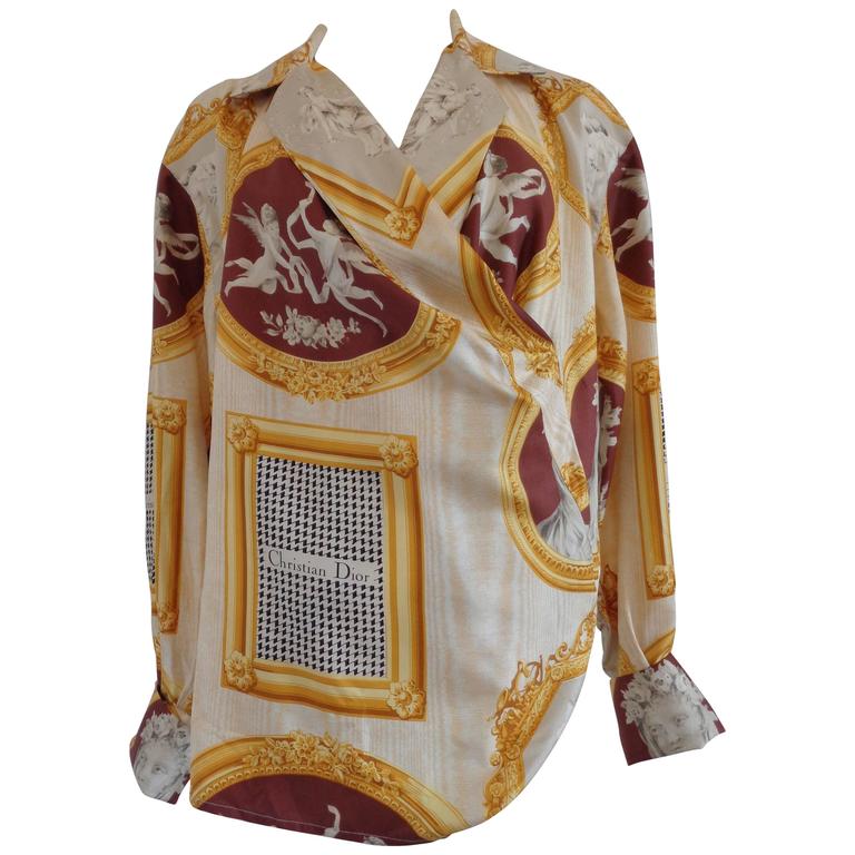 Christian Dior rare vintage silk shirt blouse at 1stDibs | christian ...
