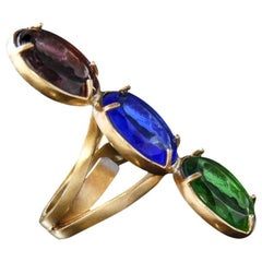 bronze and engraved Murano glass ring by Patrizia Daliana 10