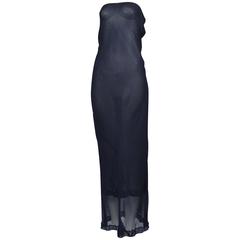 Comme des Garcons Navy Sheer Convertible Dress 12