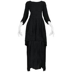 Yohji Yamamoto Black Short Long Dress