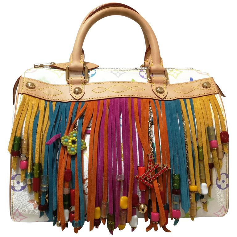 Louis Vuitton limited edition speedy with fringe at 1stDibs