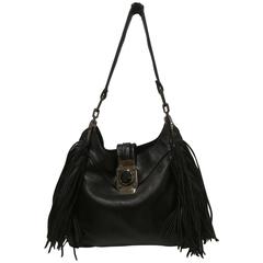 Celine black leather with Fringes Bag 2