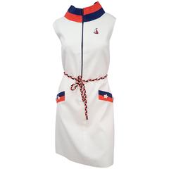 1960s Sailor Red, White, & Blue Mod Dress