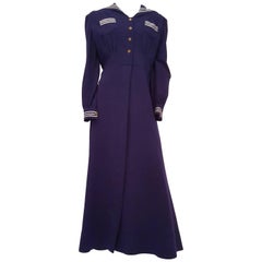 Vintage 1930s Navy Sailor Dress