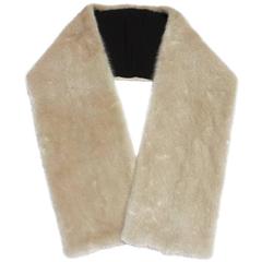 New GUCCI $2200 MINK Classic Beige Long Stole Scarf Wrap 50" x 7" 7