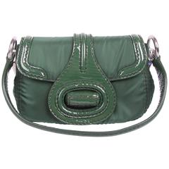 Prada Pattina Sottospalla Handbag - green 10