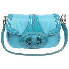 Prada Pattina Sottospalla Handbag - turquoise