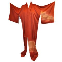 Golden Brown with "Gold Confetti" & Micro Gold Cord Silk Kimono 9