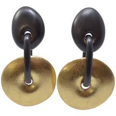 Monies Gold Foil & Wood Earrings 8