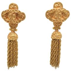 Chanel Vintage Tassel Drop Earrings 1994 8
