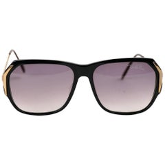 Emilio Pucci Black and Gold Sunglasses