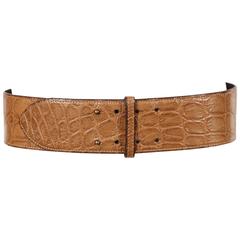 1984 AZZEDINE ALAIA alligator leather belt