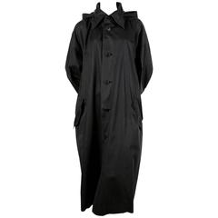 1980's ISSEY MIYAKE slate grey hooded windcoat 3