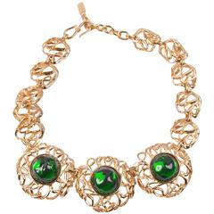 Yves Saint Laurent Glass 80s Necklace 8