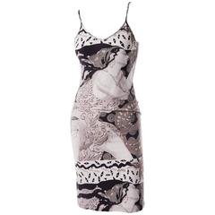 Vintage Jean Paul Gaultier Monochrome Print Dress